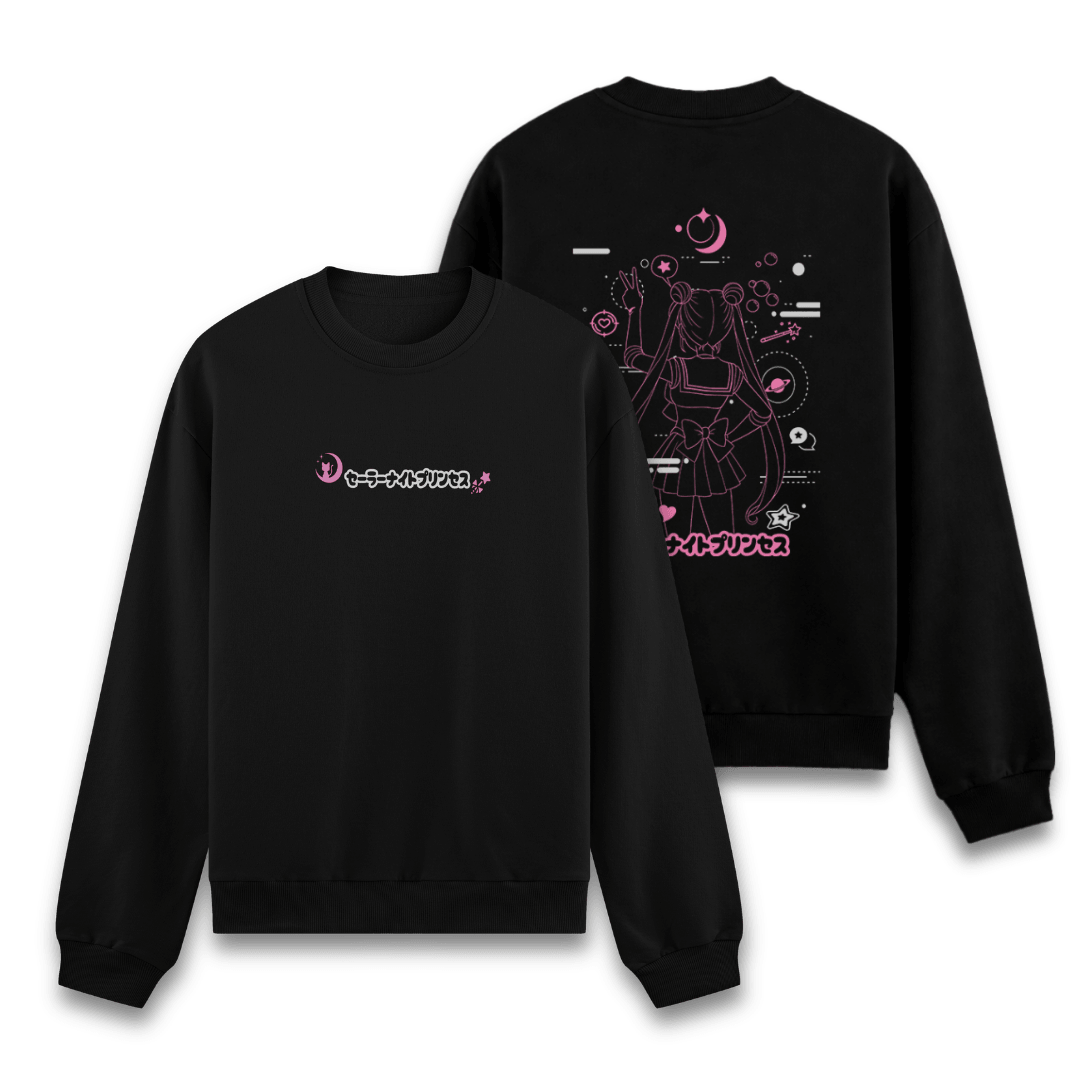Moletom frente e verso Princess Moon - cor escura