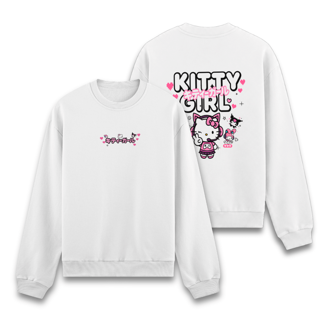 Moletom frente e verso Kitty Girl
