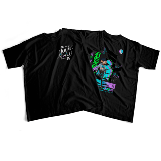 Camiseta estampa dupla LOL - Akali dark colors