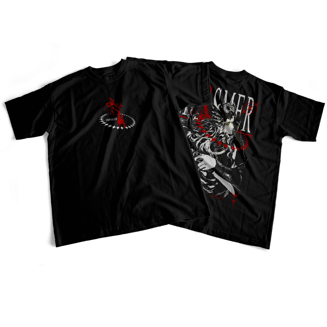 Camiseta frente e verso The Impaler - dark colors