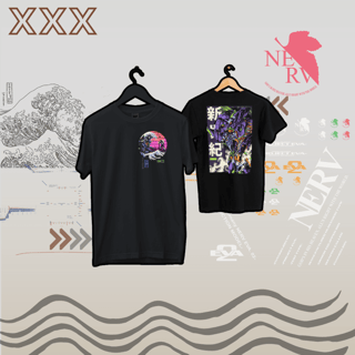 Camiseta Brasão + Estampa Evangelion Aesthetic