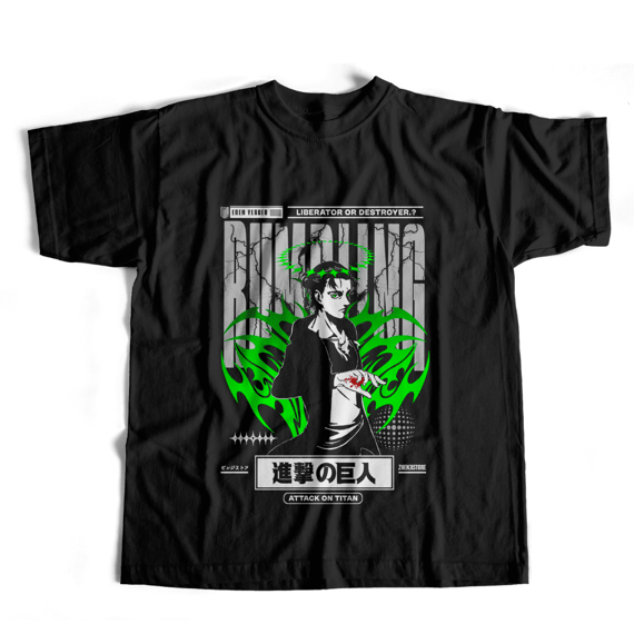Camiseta Shingeki no Kyojin - Rumbling dark colors
