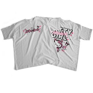 Nome do produto Camiseta frente e verso Kitty Girl
