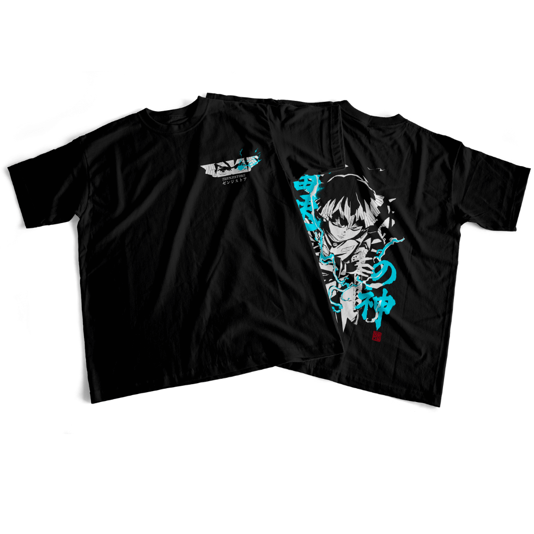 Camiseta frente e verso Zenitsu Thunder - dark colors