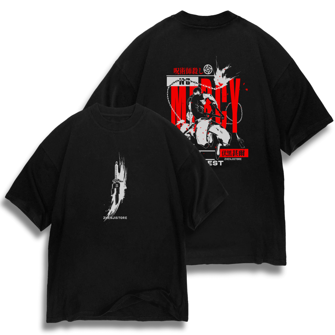 Oversize frente e verso Toji No Mercy - dark colors