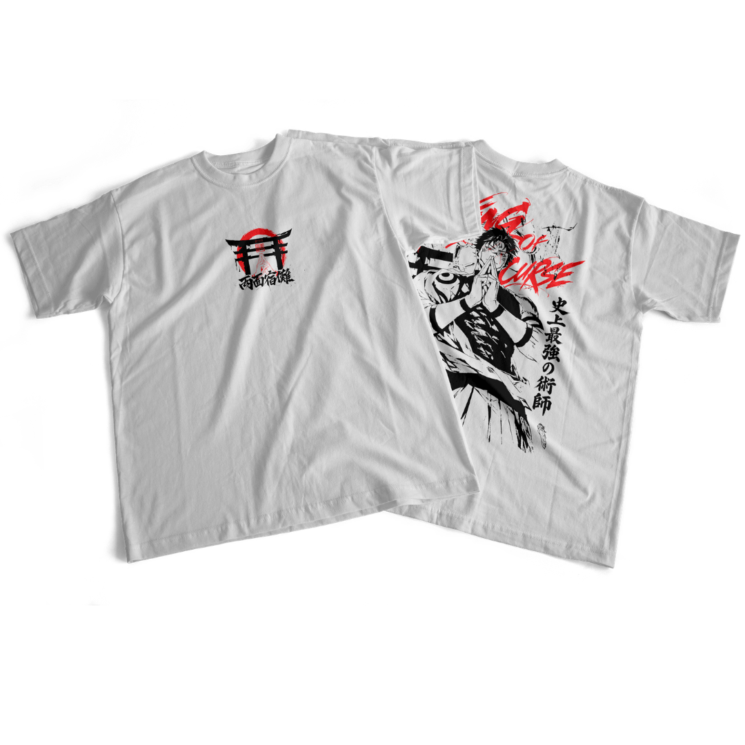 Camiseta frente e verso Sukuna King of Curse