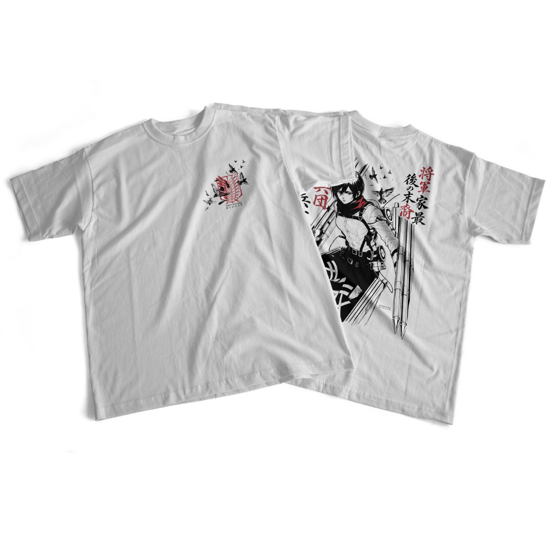Camiseta frente e verso Freedom Mikasa