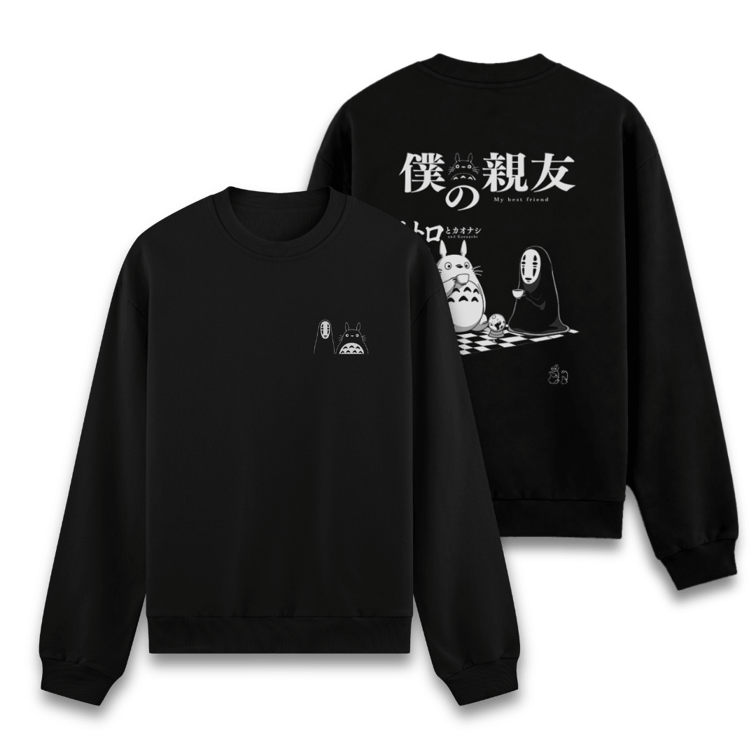 Moletom frente e verso Best friend Totoro - cores escuras