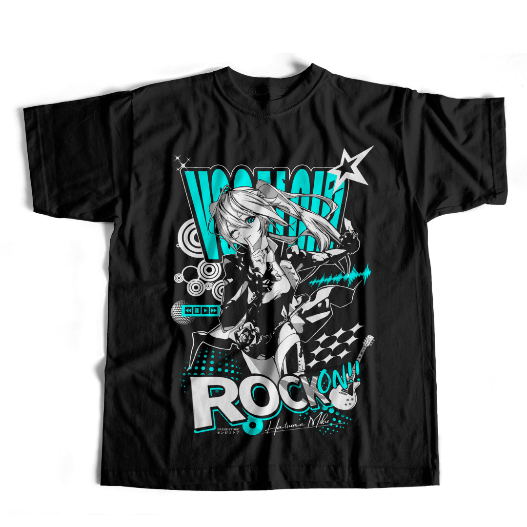 Camiseta Miku Rock On - dark colors