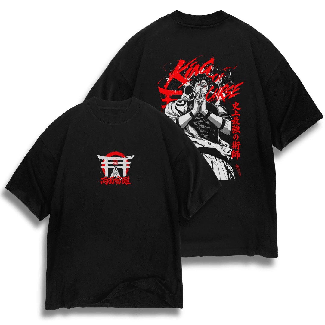 Oversize frente e verso Sukuna King of Curse - dark color 