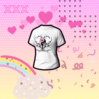 Nome do produto  Camiseta Kuromi e My Melody