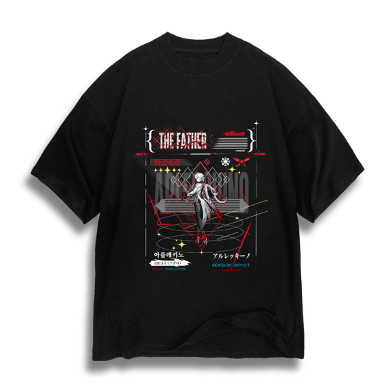 Oversize Genshin Impact - Arlecchino dark colors