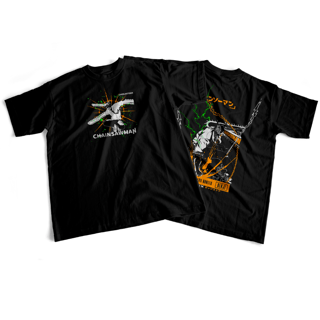 Camiseta Chainsawman frente e verso - Denji dark colors