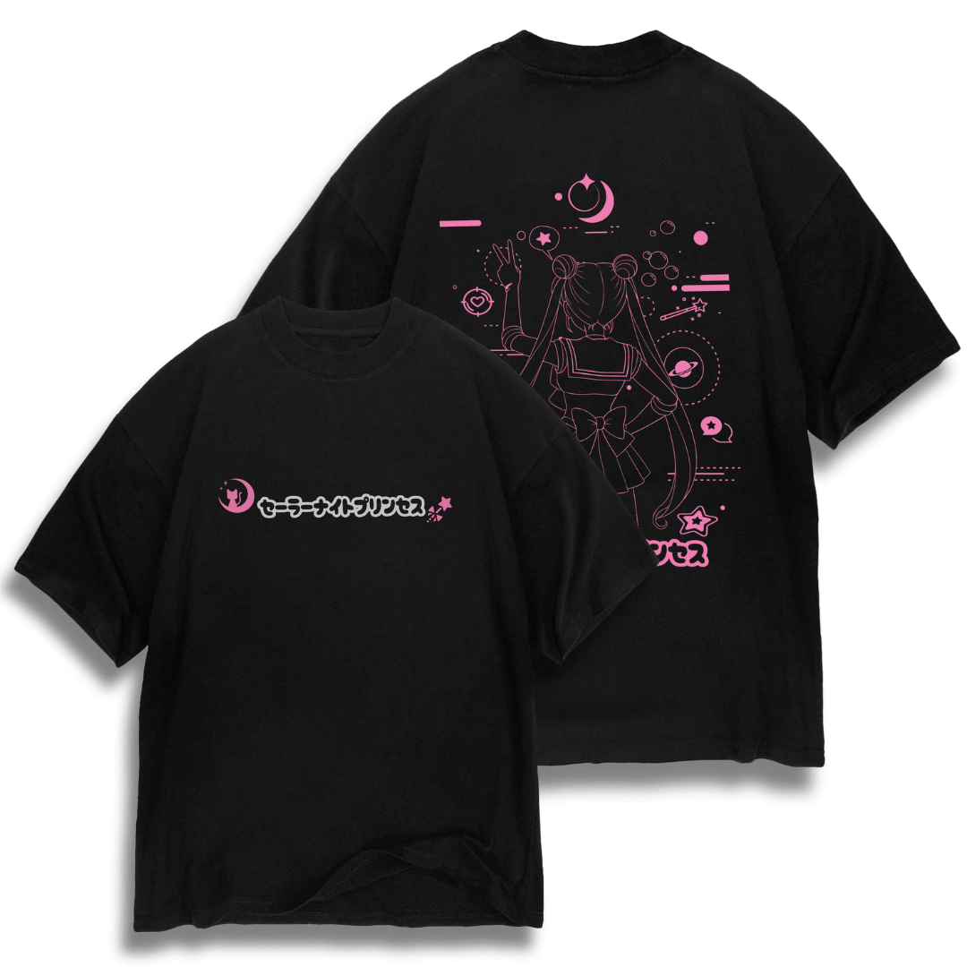 Oversize frente e verso Princess Moon - Rose Vers. - dark color