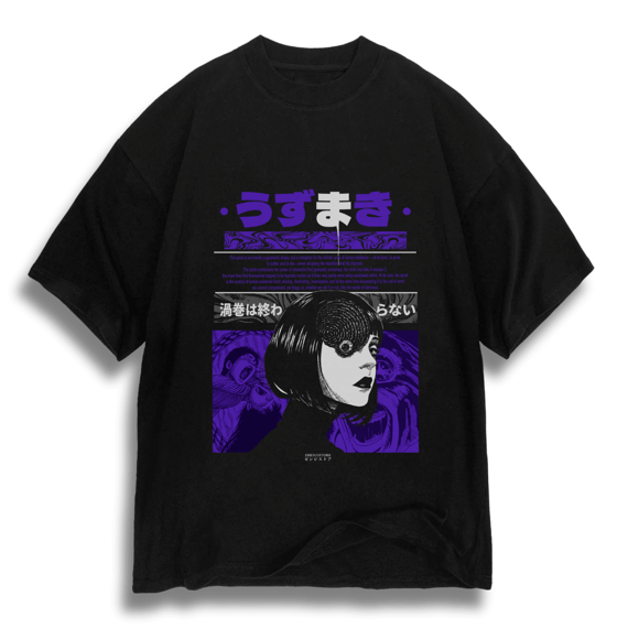 Oversize Uzumaki Spiral of Madness - dark color