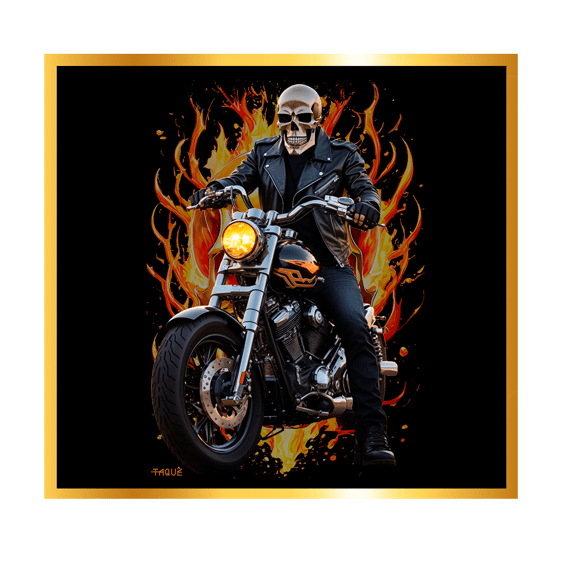Camiseta Plus Size Motoqueiro Caveira