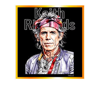 Nome do produtoCamiseta Taquê Lendas - Keith Richards