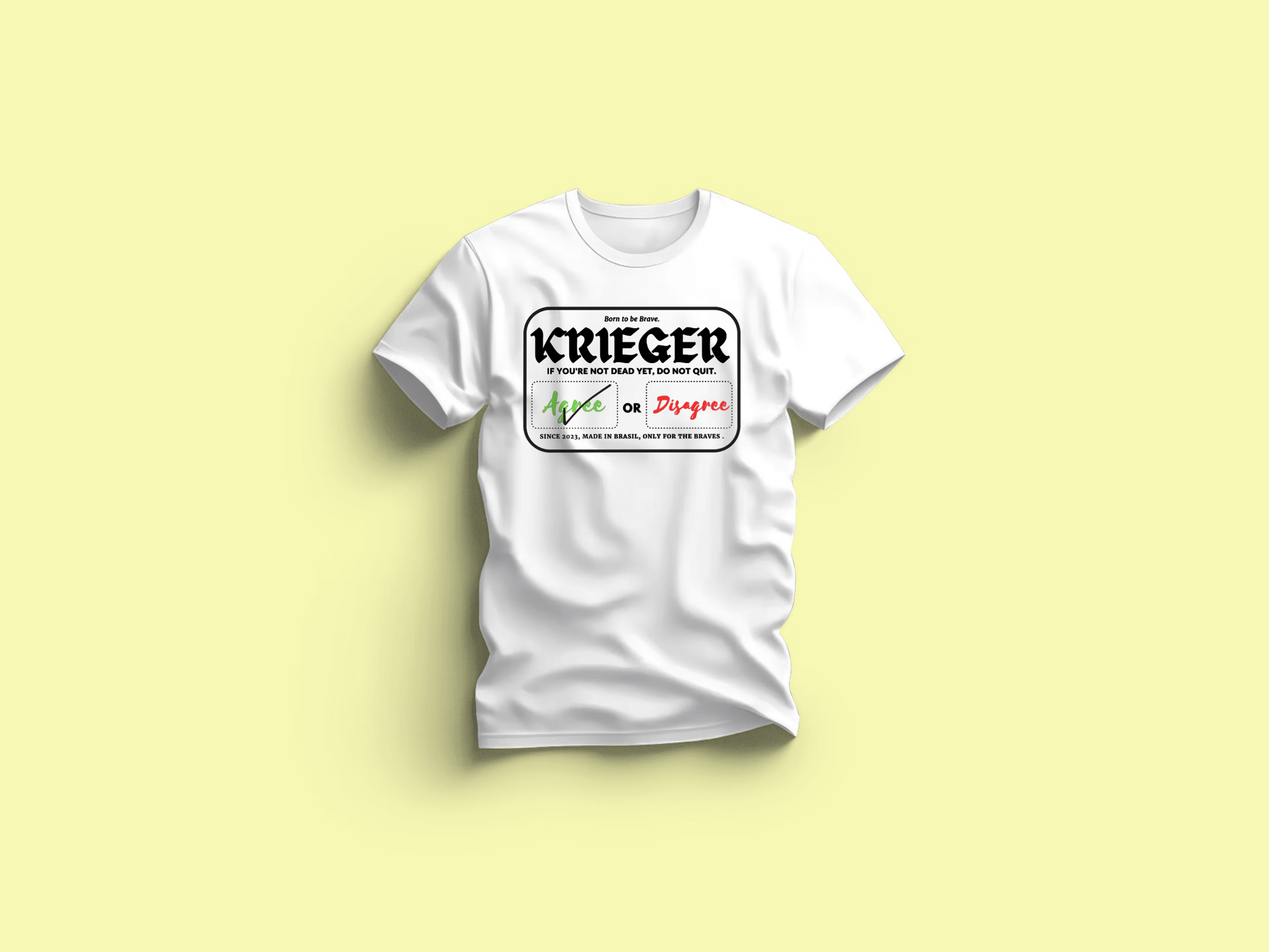 Camiseta Krieger Agree or Not (blck)