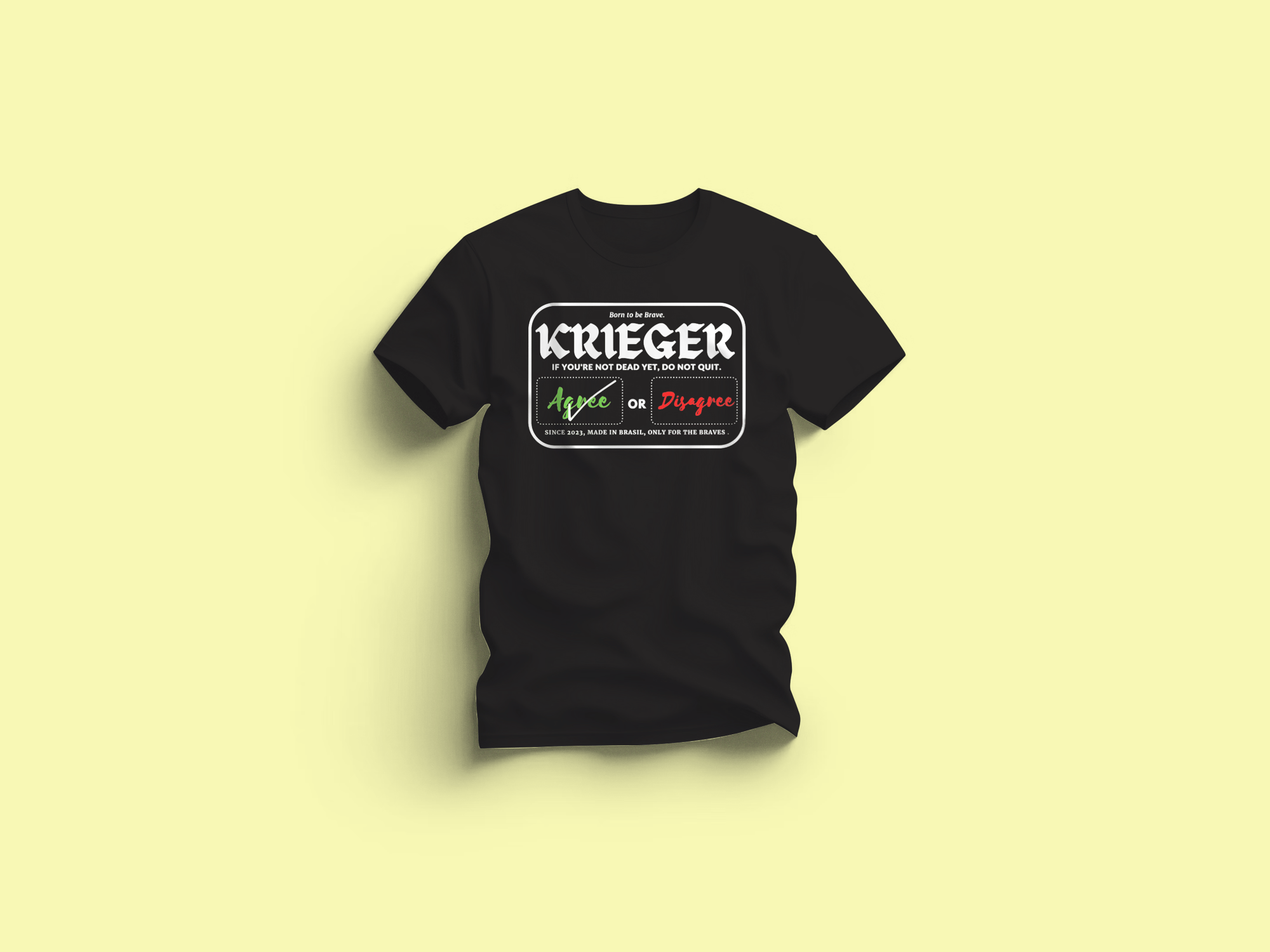 Camiseta Krieger Agree or Not (wht)