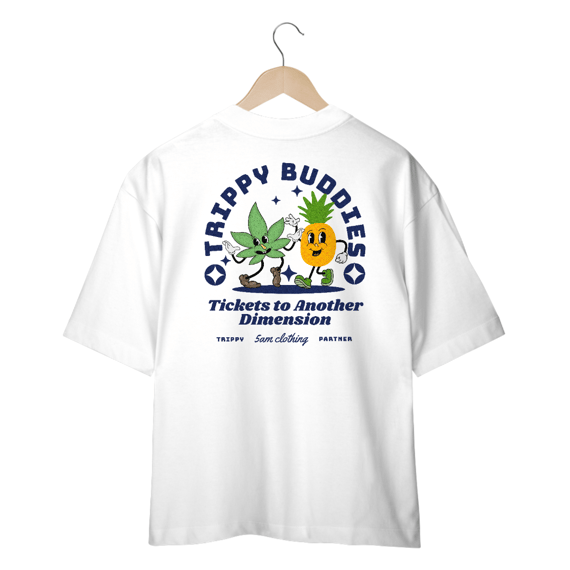 Camiseta Oversized Abacaxi - Branco