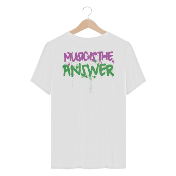 Camiseta Casual Music is the Answer - Branco