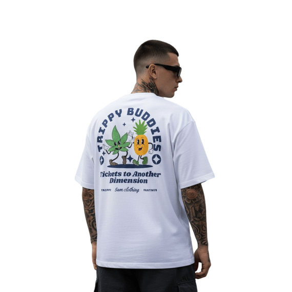Camiseta Oversized Abacaxi - Branco