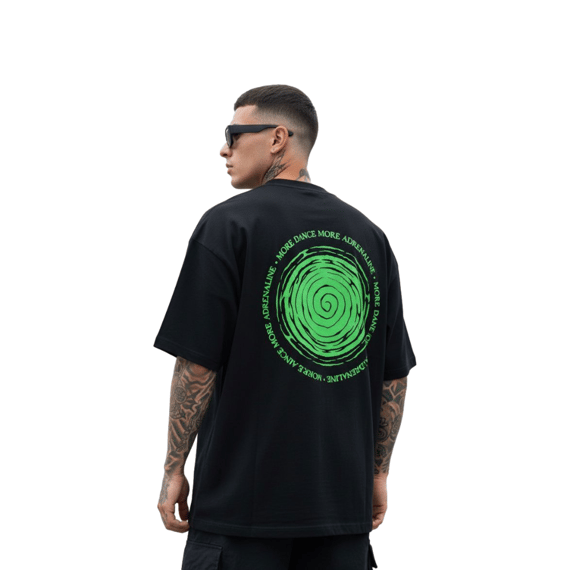 Camiseta Oversized More Dance More Adrenaline - Preto