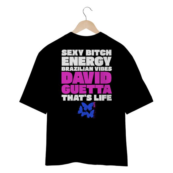Camiseta Oversized David Guetta TML Brasil 2025 Ed. Limitada - Preto