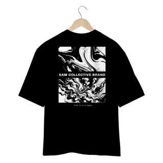Camiseta Oversized Life is a Trippy - Preto