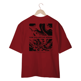 Nome do produto Camiseta Oversized Life is a Trippy - Vermelho