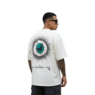 Camiseta Oversized Psychedelic Eye - Off White