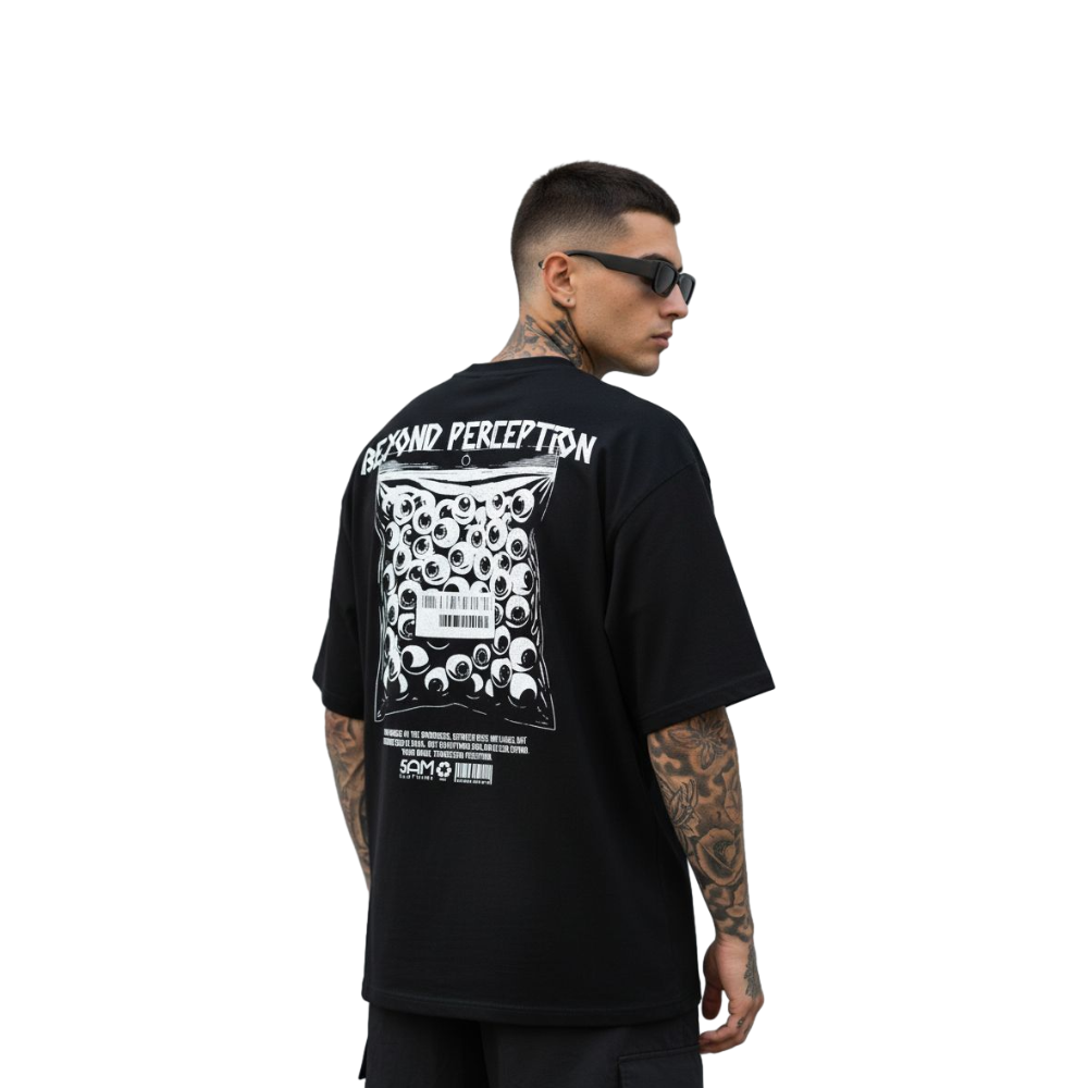 Camiseta Oversized Beyond Perception - Preto