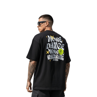 Camiseta Oversized More Dance More Adrenaline - Preto