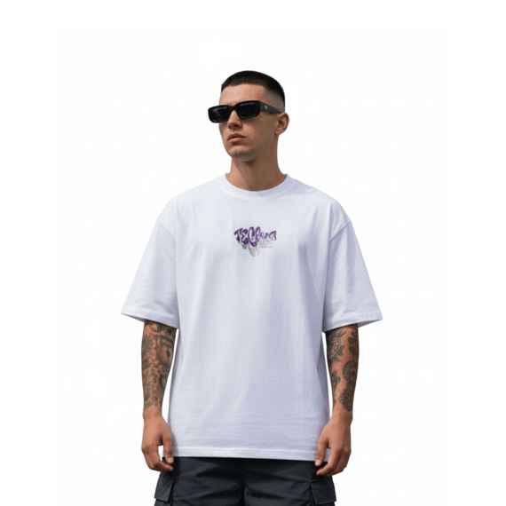 Camiseta Oversized Techno Essence - Branco