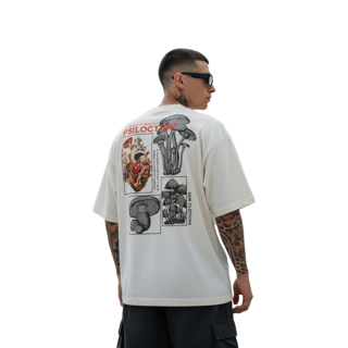 Nome do produto Camiseta Oversized Mushrooms - Off White