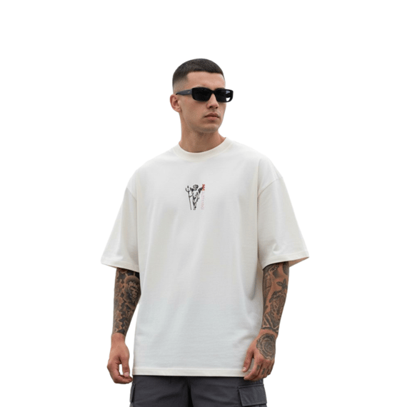 Camiseta Oversized Angel - Off White