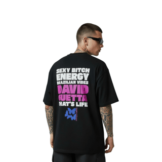 Nome do produto Camiseta Oversized David Guetta TML Brasil 2025 Ed. Limitada - Preto