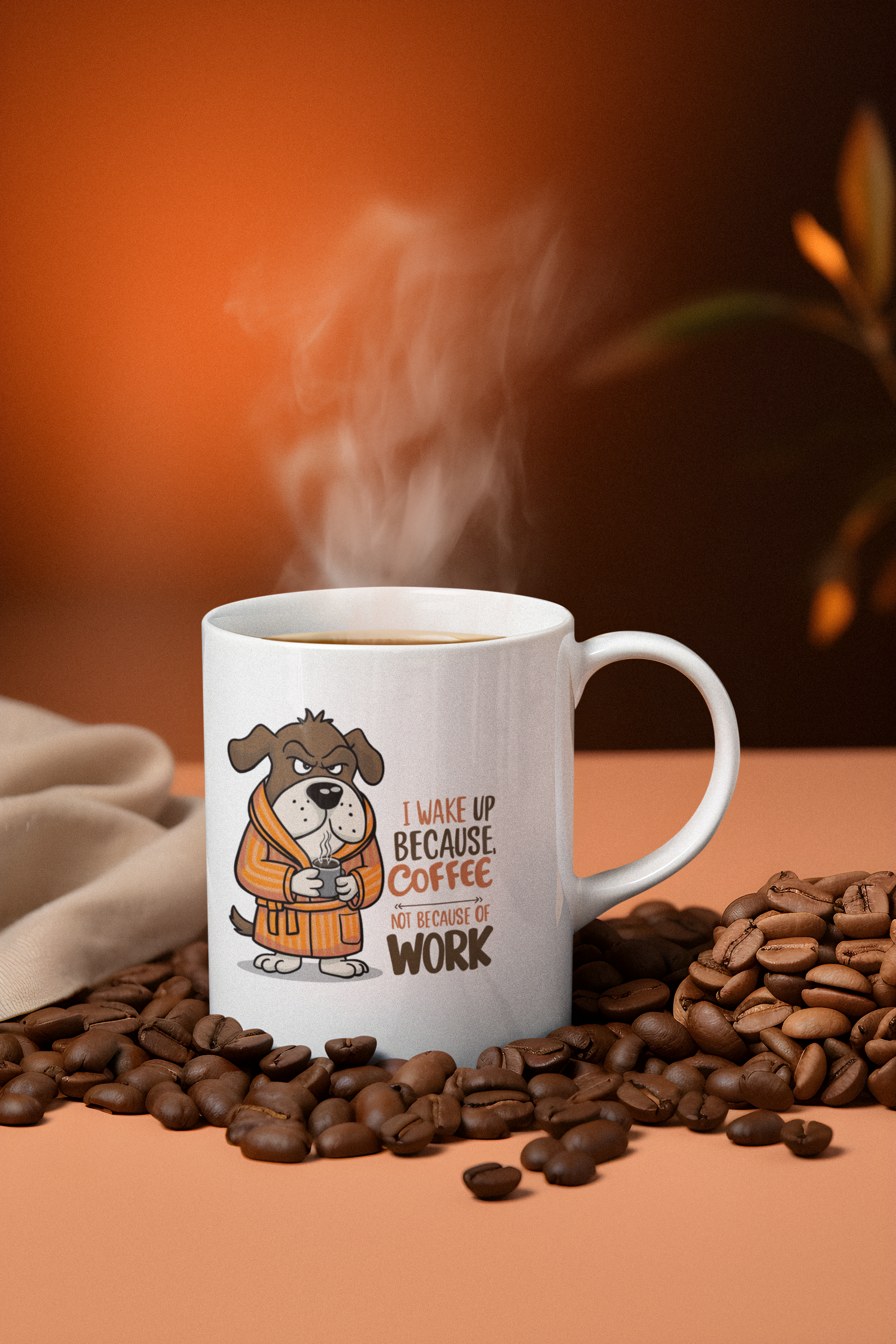 CANECA PERSONALIZADA CRIATIVA EM CERÂMICA, 325ML C/02 LADOS, DOG COFFEE