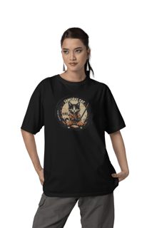 CAMISETA T-SHIRT QUALITY, SAMURAI CAT