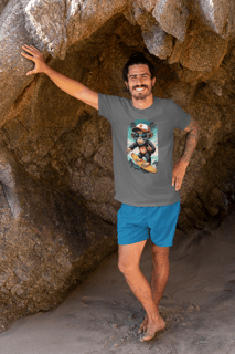 CAMISETA T-SHIRT ESTONADA, SURF MONKEY