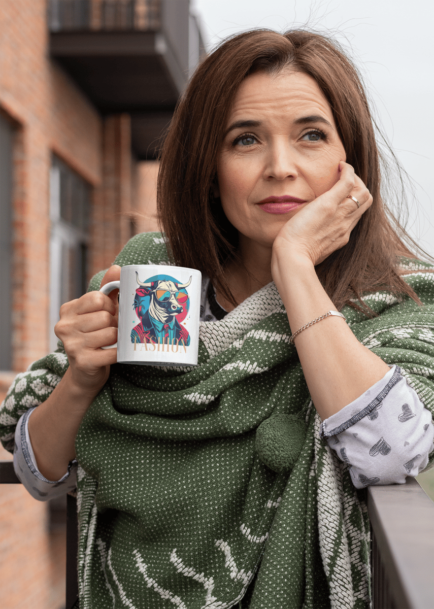 Nome do produto:  CANECA PERSONALIZADA CRIATIVA EM CERÂMICA, 325ML C/02 LADOS TAURUS FASHION