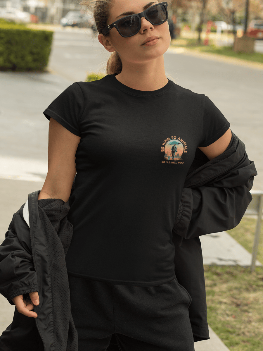 Nome do produto: CAMISETA BABY LONG PRIME, MINIMALISTA DOG LINHA FILME BE KIND TO ANIMALS 