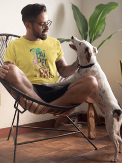 CAMISETA T-SHIRT ESTONADA, PAI DE PET TAMBÉM E PAI