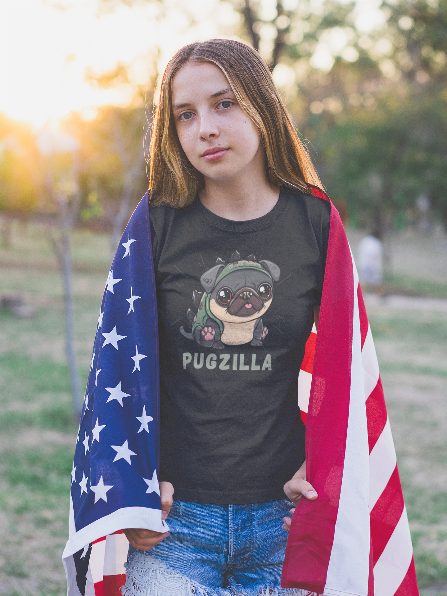 CAMISETA CLASSIC INFANTIL PUGZILLA-2 A 14 ANOS