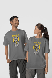 CAMISETA T-SHIRT ESTONADA, CAT NIGHT PLAY