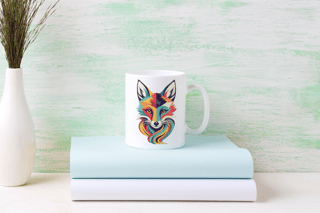  CANECA PERSONALIZADA CRIATIVA EM CERÂMICA, 325ML C/02 LADOS COLOR FOX