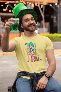 Nome do produto CAMISETA T-SHIRT ESTONADA, PAI DE PET TAMBÉM E PAI