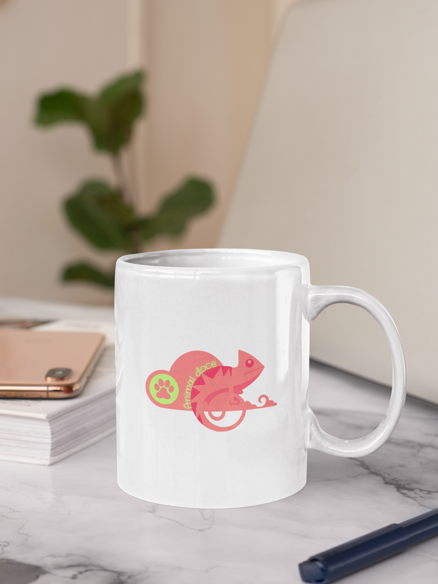  CANECA PERSONALIZADA CRIATIVA EM CERÂMICA, 325ML C/03 LADOS LIZARD