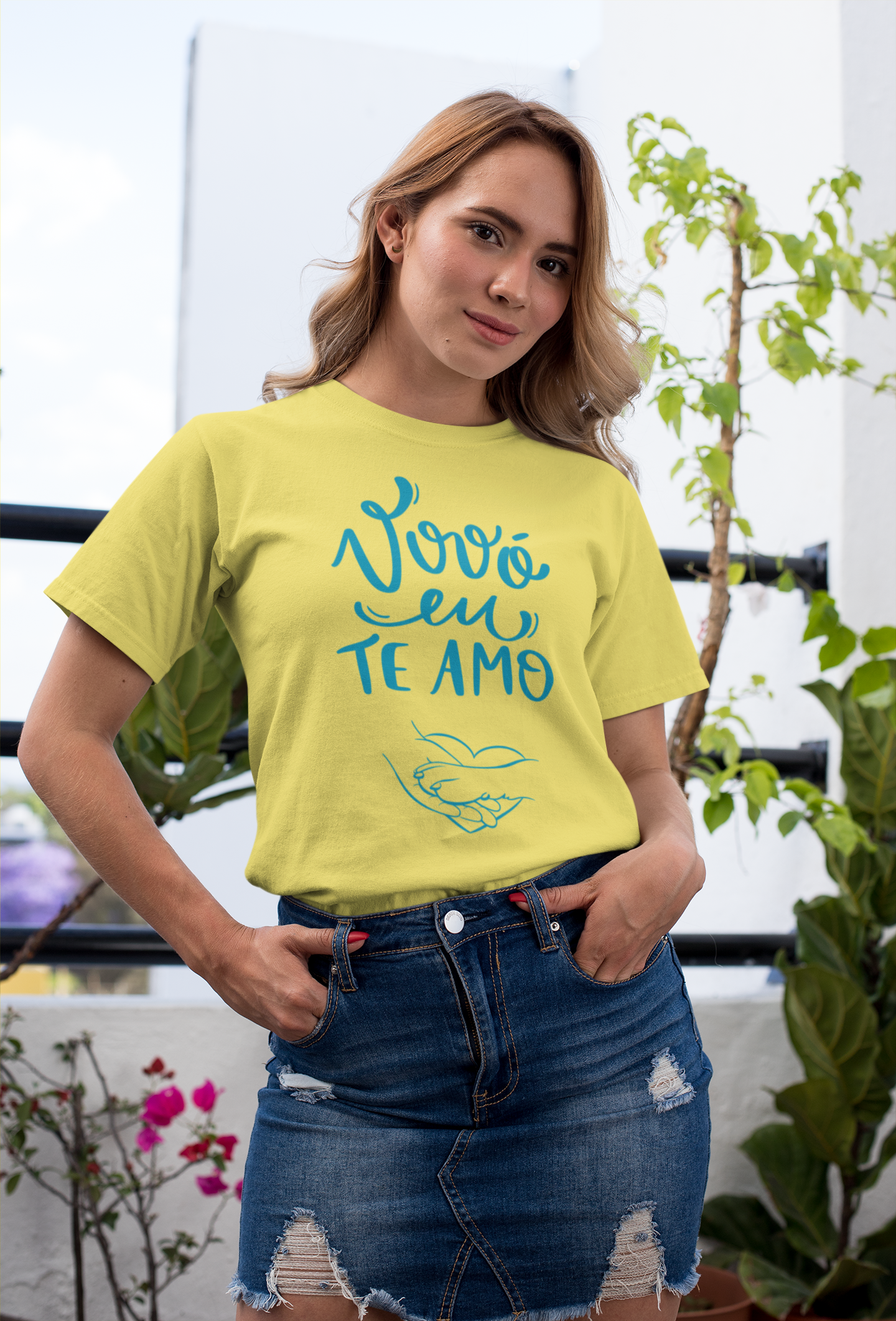 CAMISETA T-SHIRT ESTONADA, PET VOVÓ EU TE AMO