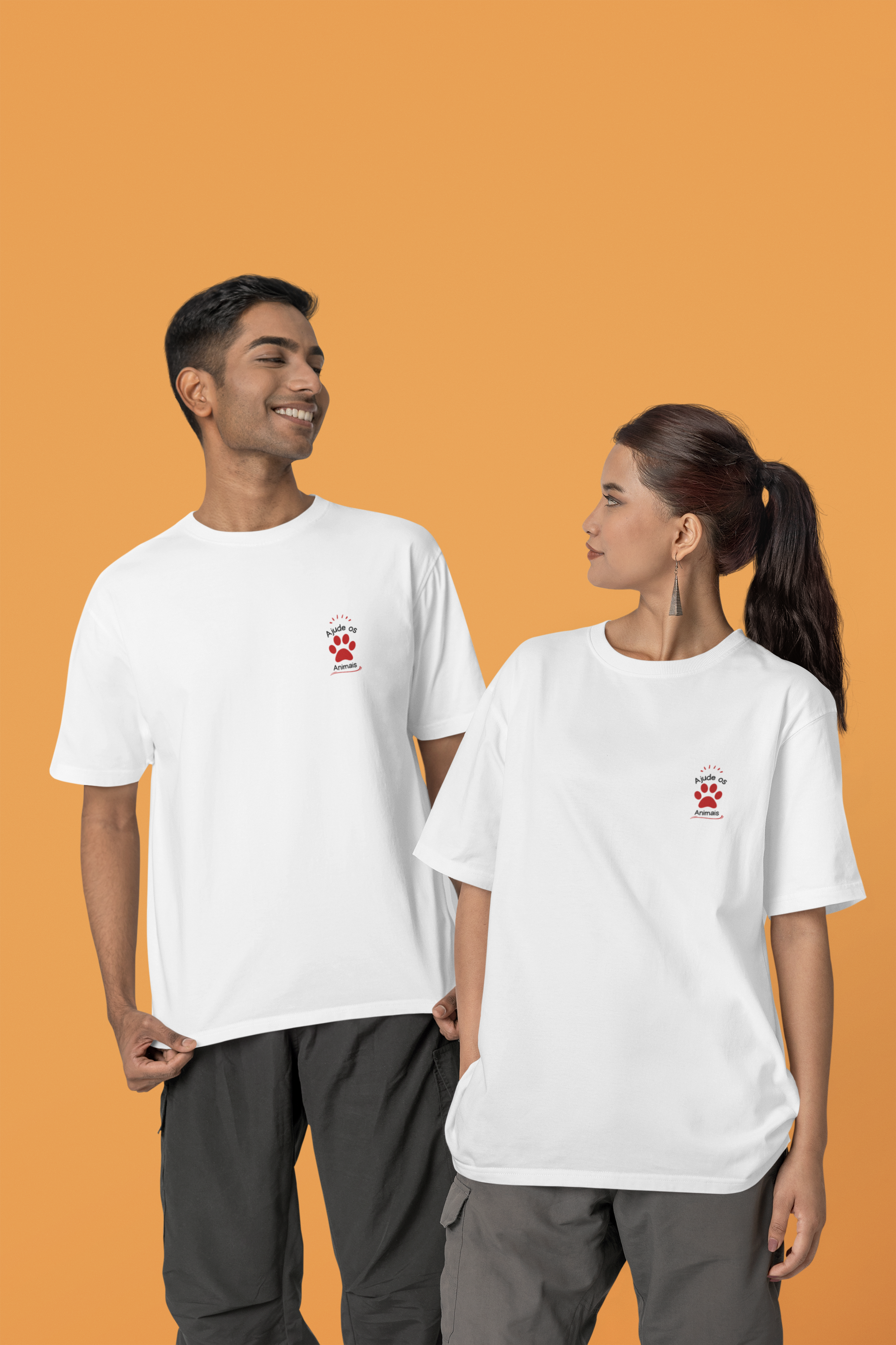 CAMISETA T-SHIRT PRIME, MINIMALISTA AJUDE OS ANIMAIS 